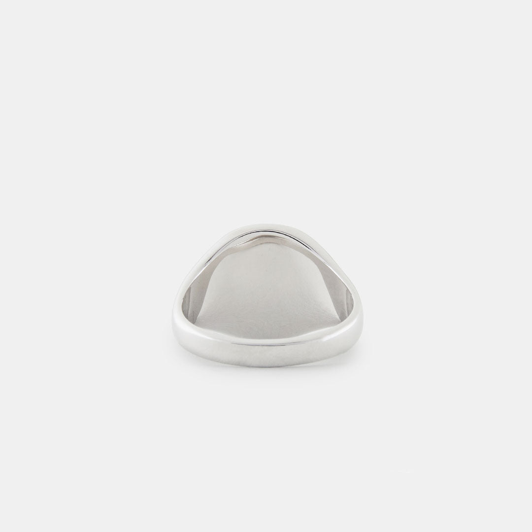 Silver Round Signet Ring