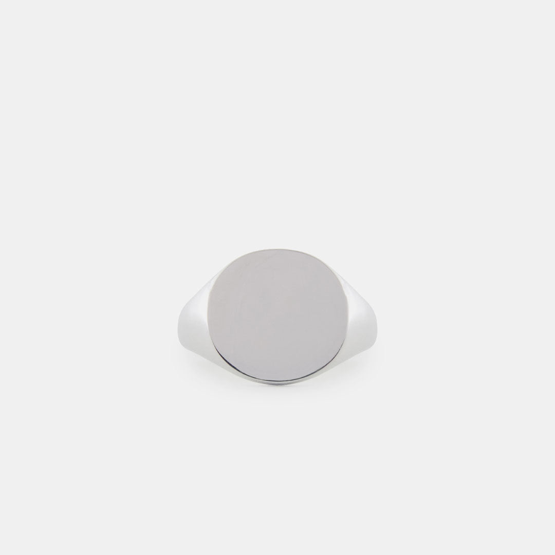 Silver Round Signet Ring Silver Round Signet Ring