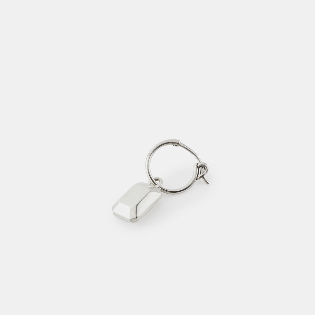 Silver Solid Gem Earring Silver Solid Gem Earring