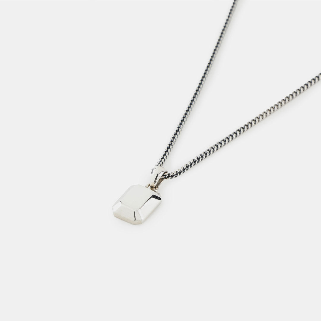 Silver Solid Gem Necklace Silver Solid Gem Necklace - Serge DeNimes