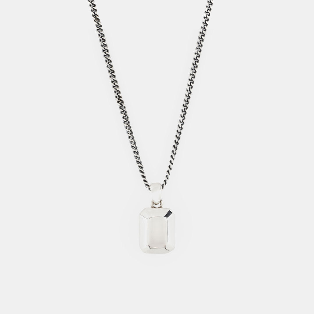 Silver Solid Gem Necklace Silver Solid Gem Necklace - Serge DeNimes