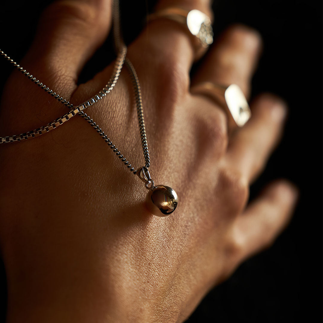 Silver Sphere Necklace Silver Sphere Necklace - Serge DeNimes