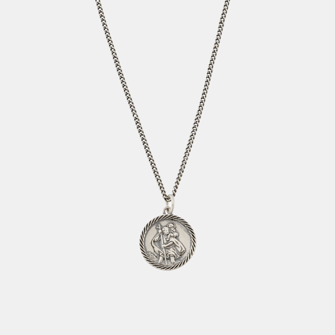 Silver St Christopher Necklace