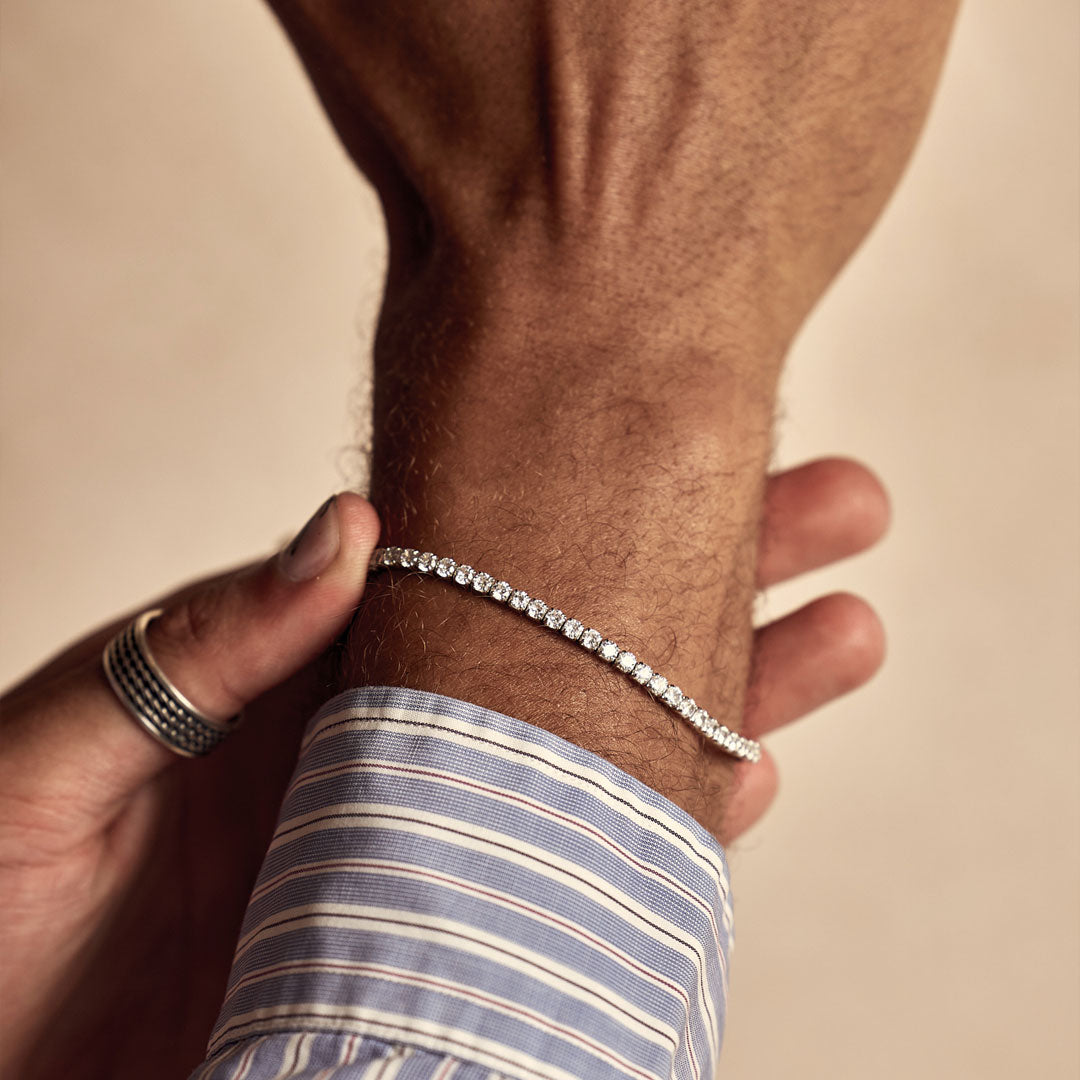 Silver Tennis Chain Bracelet Silver Tennis Chain Bracelet - Serge DeNimes