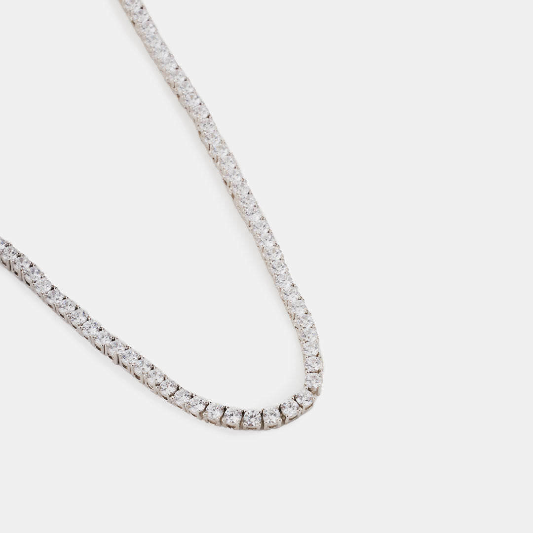 Silver Tennis Chain Necklace Silver Tennis Chain Necklace - Serge DeNimes