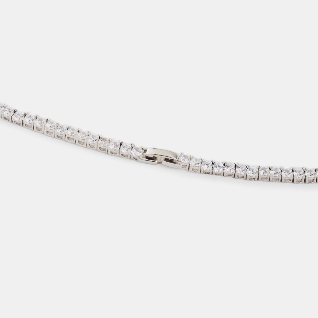 Silver Tennis Chain Necklace Silver Tennis Chain Necklace - Serge DeNimes