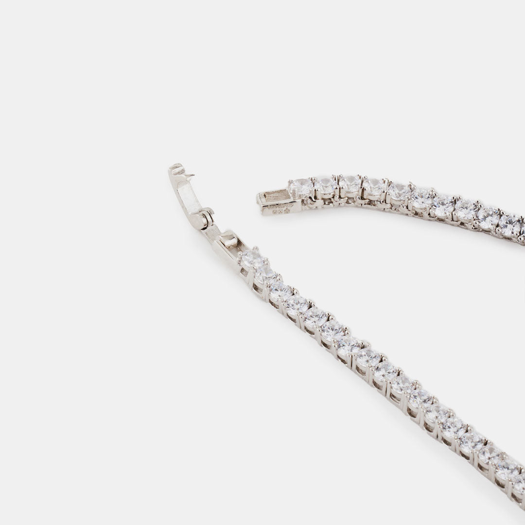 Silver Tennis Chain Necklace Silver Tennis Chain Necklace - Serge DeNimes