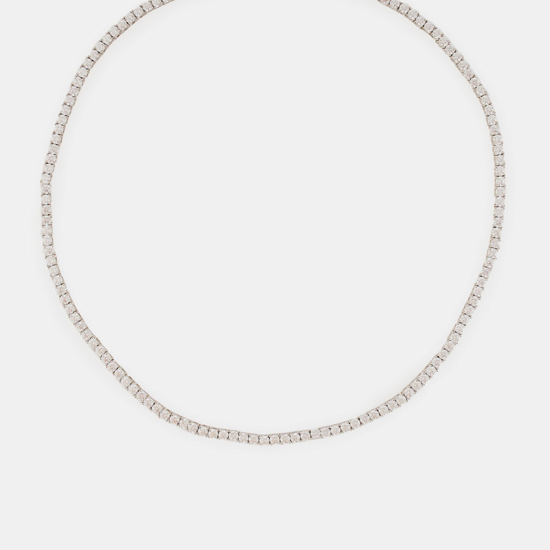 Silver Tennis Chain Necklace Silver Tennis Chain Necklace - Serge DeNimes