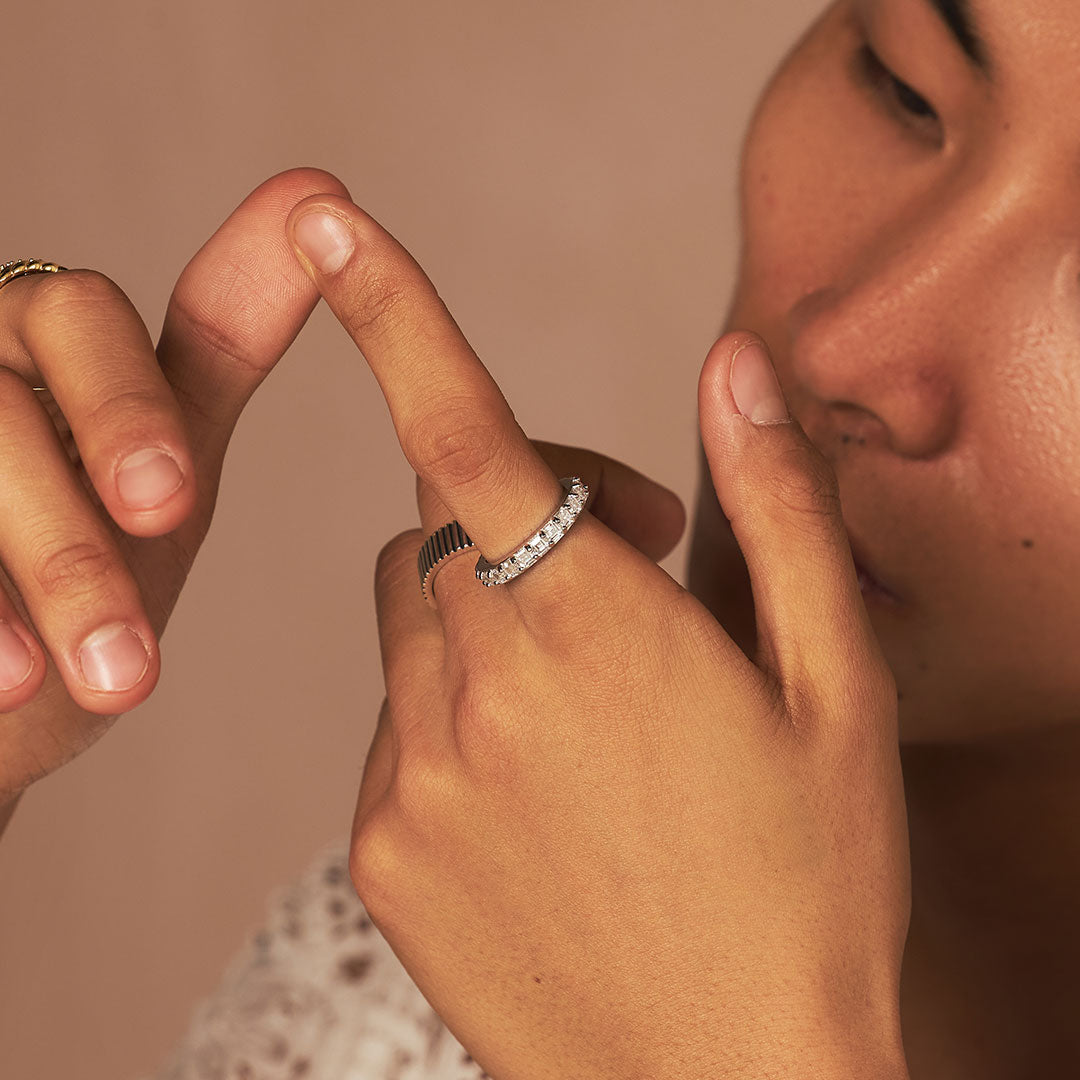 Silver Tennis Ring Silver Tennis Ring