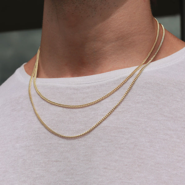 Gold 2.5mm Curb Chain