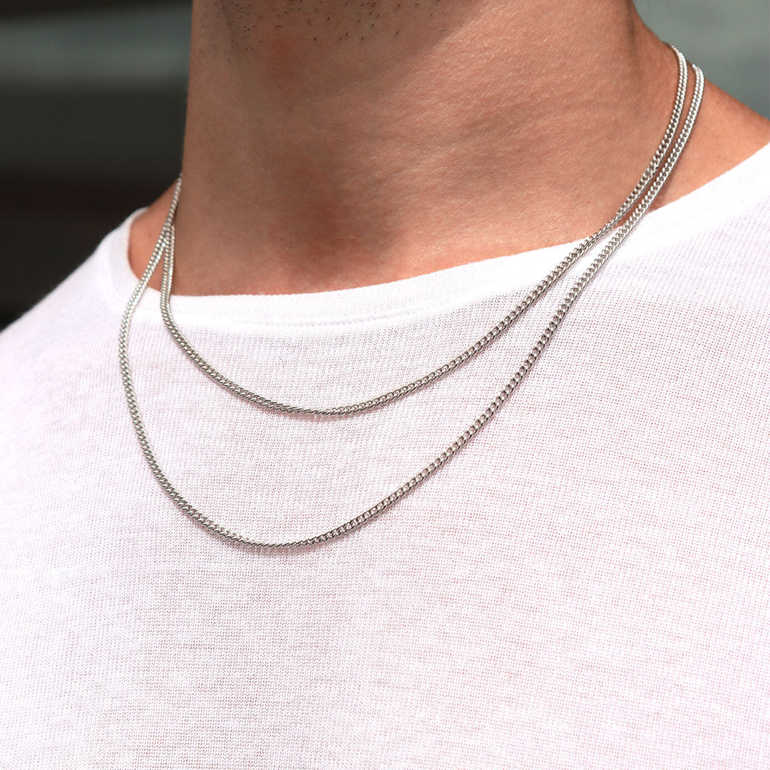 Silver 2.5mm Curb Chain - Serge DeNimes