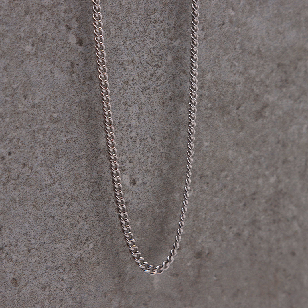 Silver 2.5mm Curb Chain - Serge DeNimes