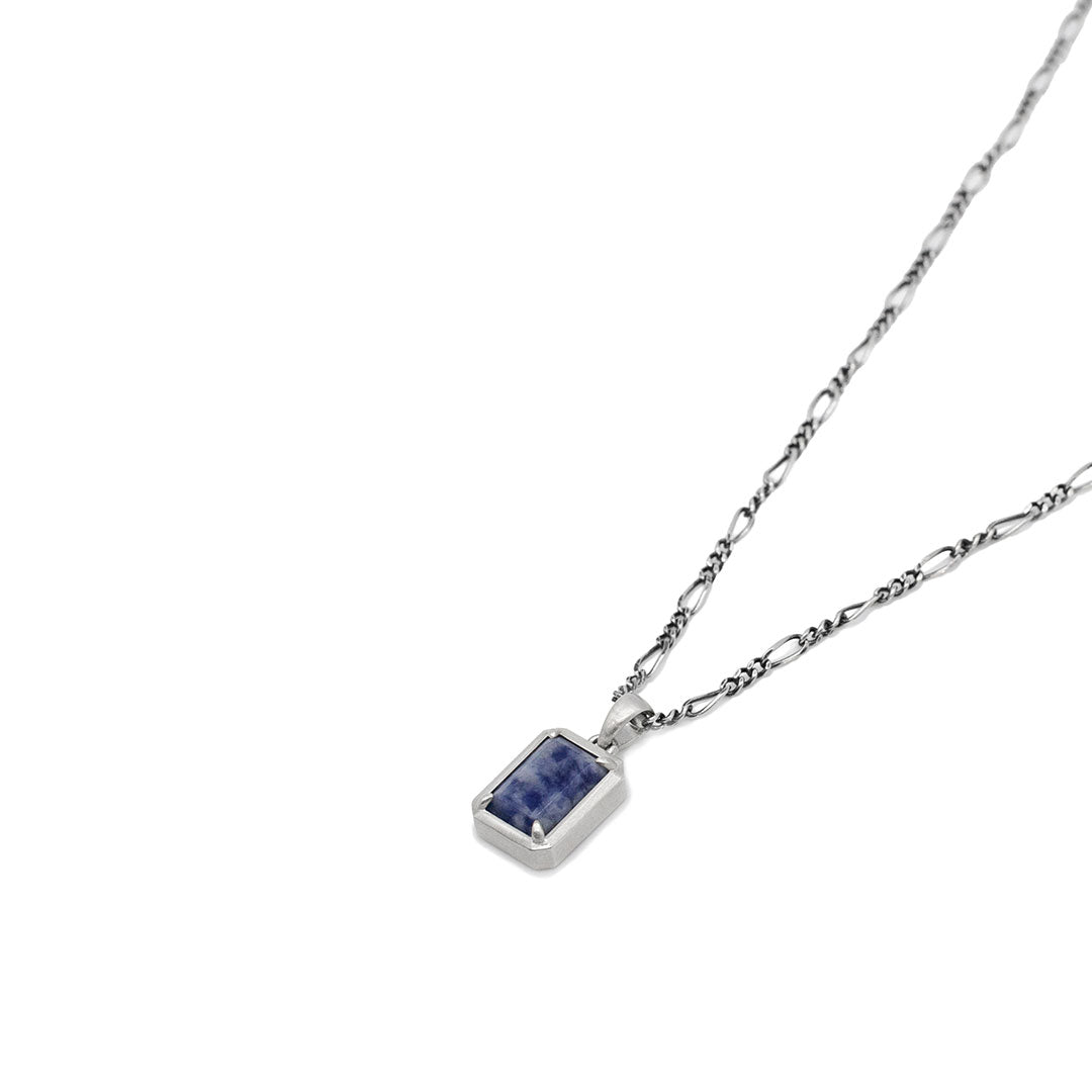 Silver Blue Jasper Necklace