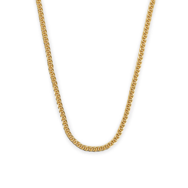 Gold 2.6mm Square Spiga Chain