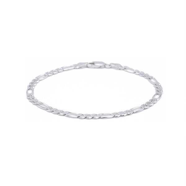 Silver 4mm Curb Figaro Bracelet - Serge DeNimes
