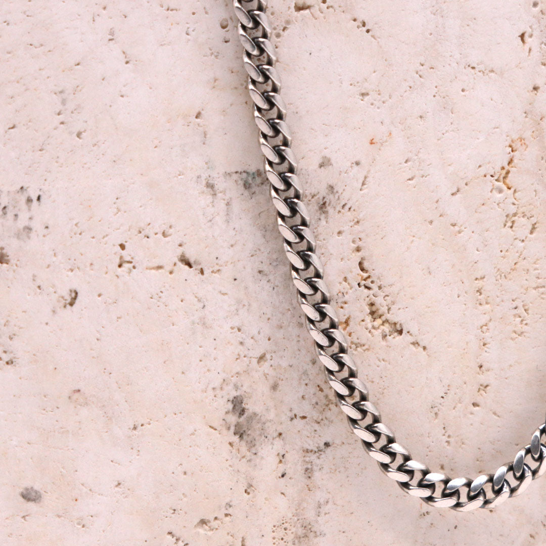 Silver 4mm Curb Chain