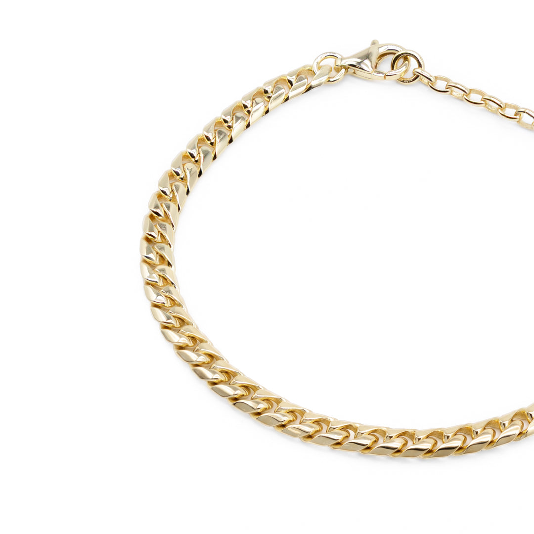 Gold 5mm Curb Bracelet - Serge DeNimes