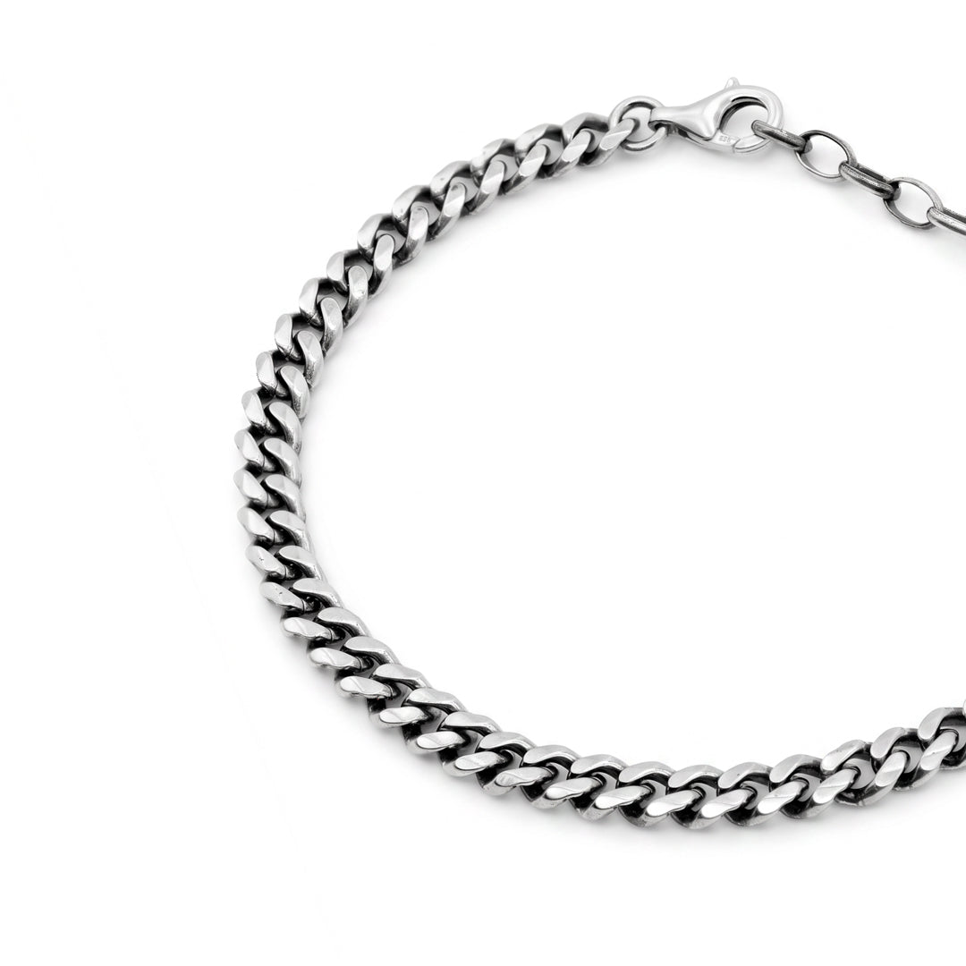 Silver 5mm Curb Bracelet