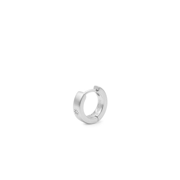 Silver Asteria Hoop Earring