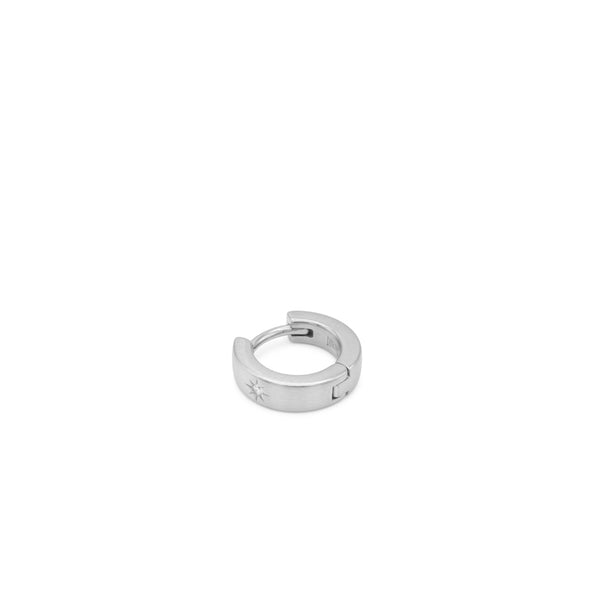 Silver Asteria Hoop Earring
