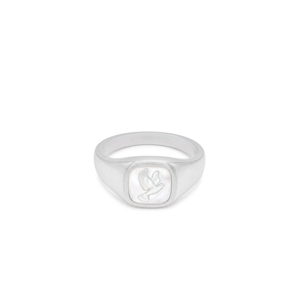 Silver Dove Cameo Ring