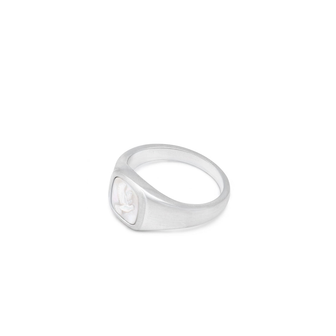 Silver Dove Cameo Ring