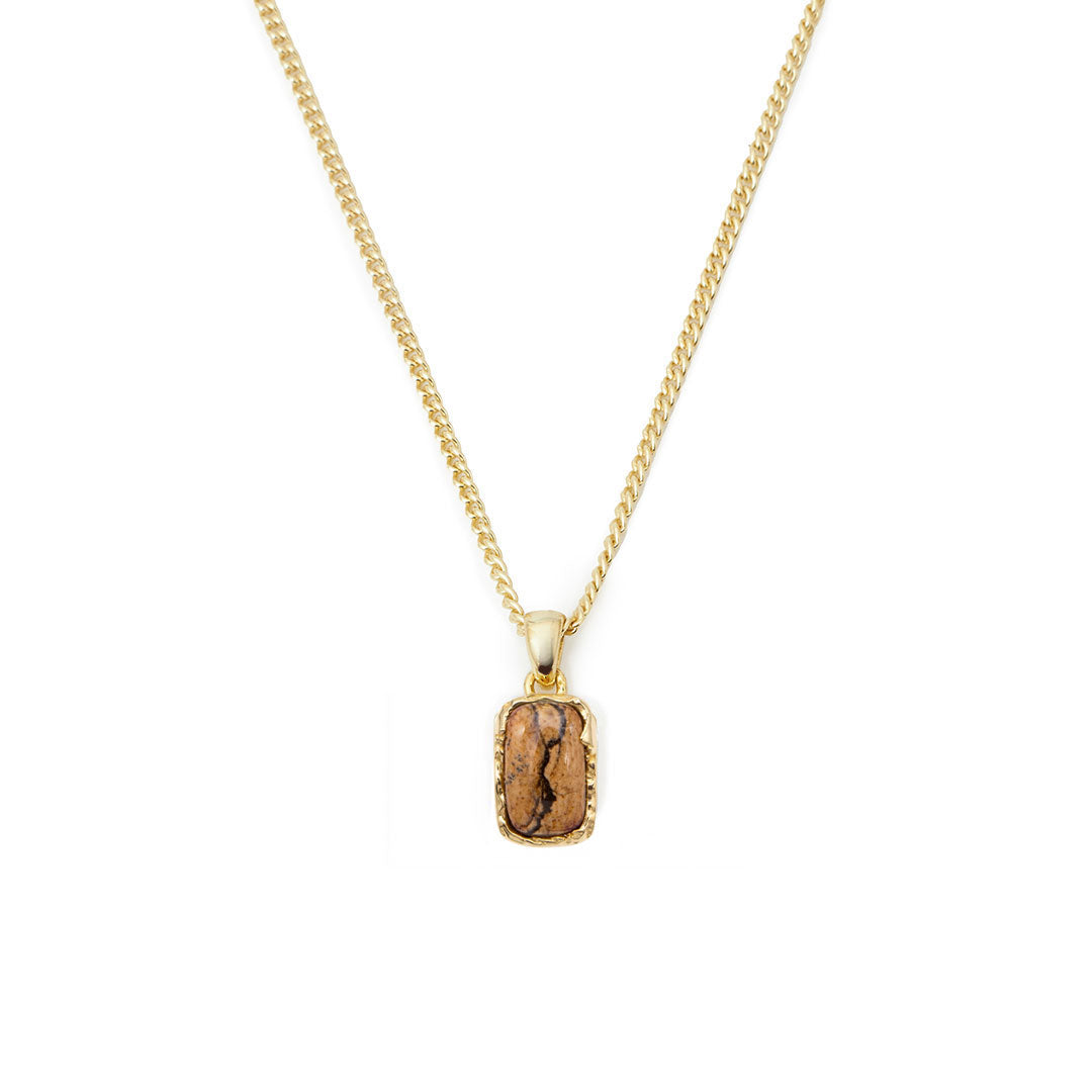Gold Fused Jasper Necklace - Serge DeNimes