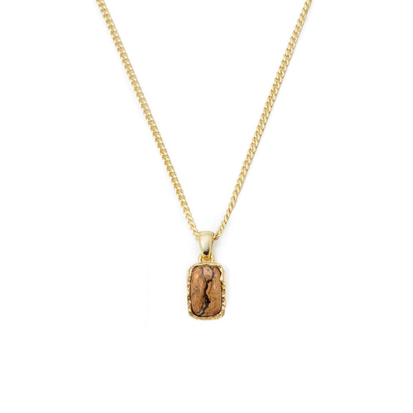 Gold Fused Jasper Necklace - Serge DeNimes