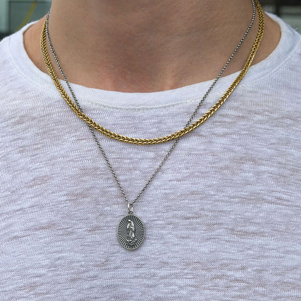 Gold 2.6mm Square Spiga Chain - Serge DeNimes