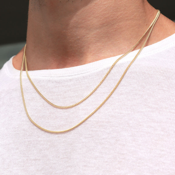 Gold 1.5mm Curb Chain