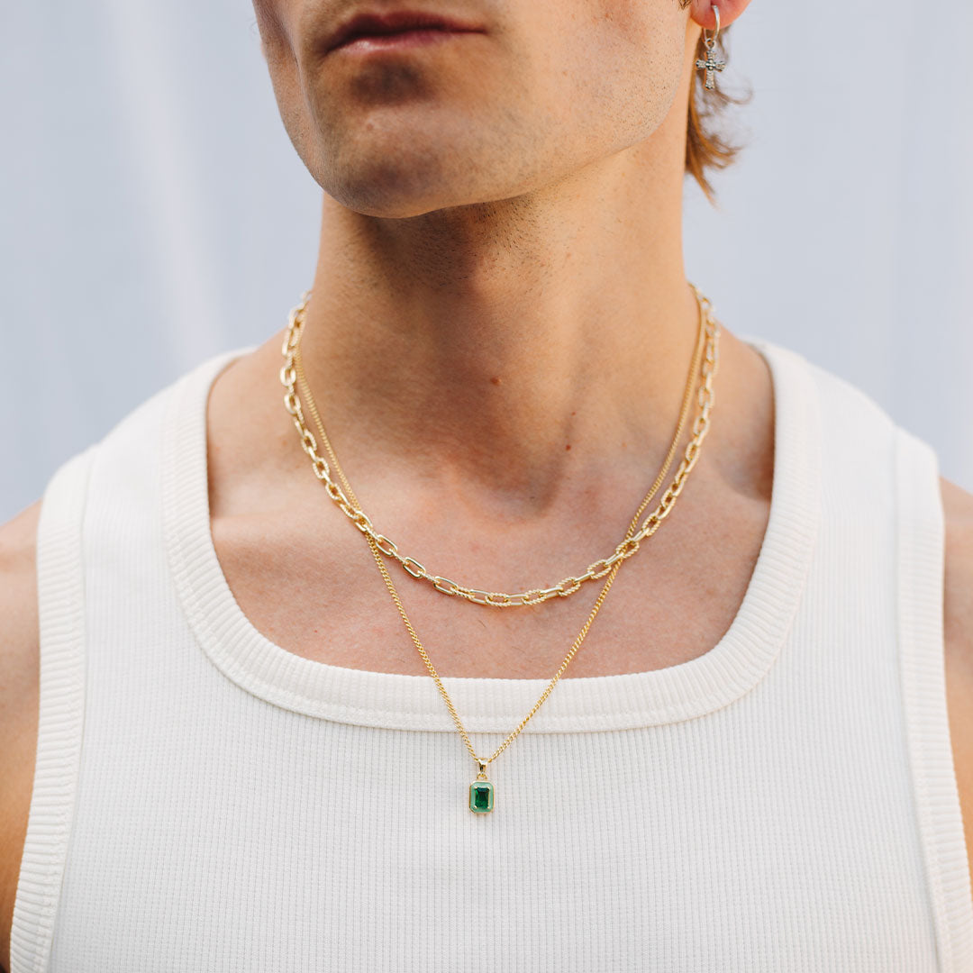 Gold Green Blush Necklace - Serge DeNimes