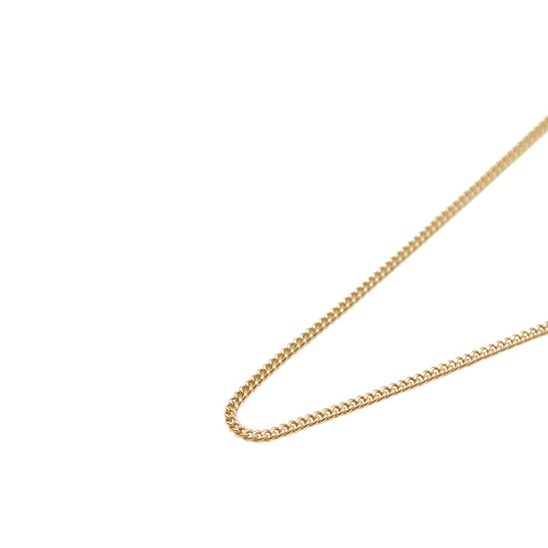 Gold plated Silver 2.5mm Curb Chain  on white background - Serge DeNimes