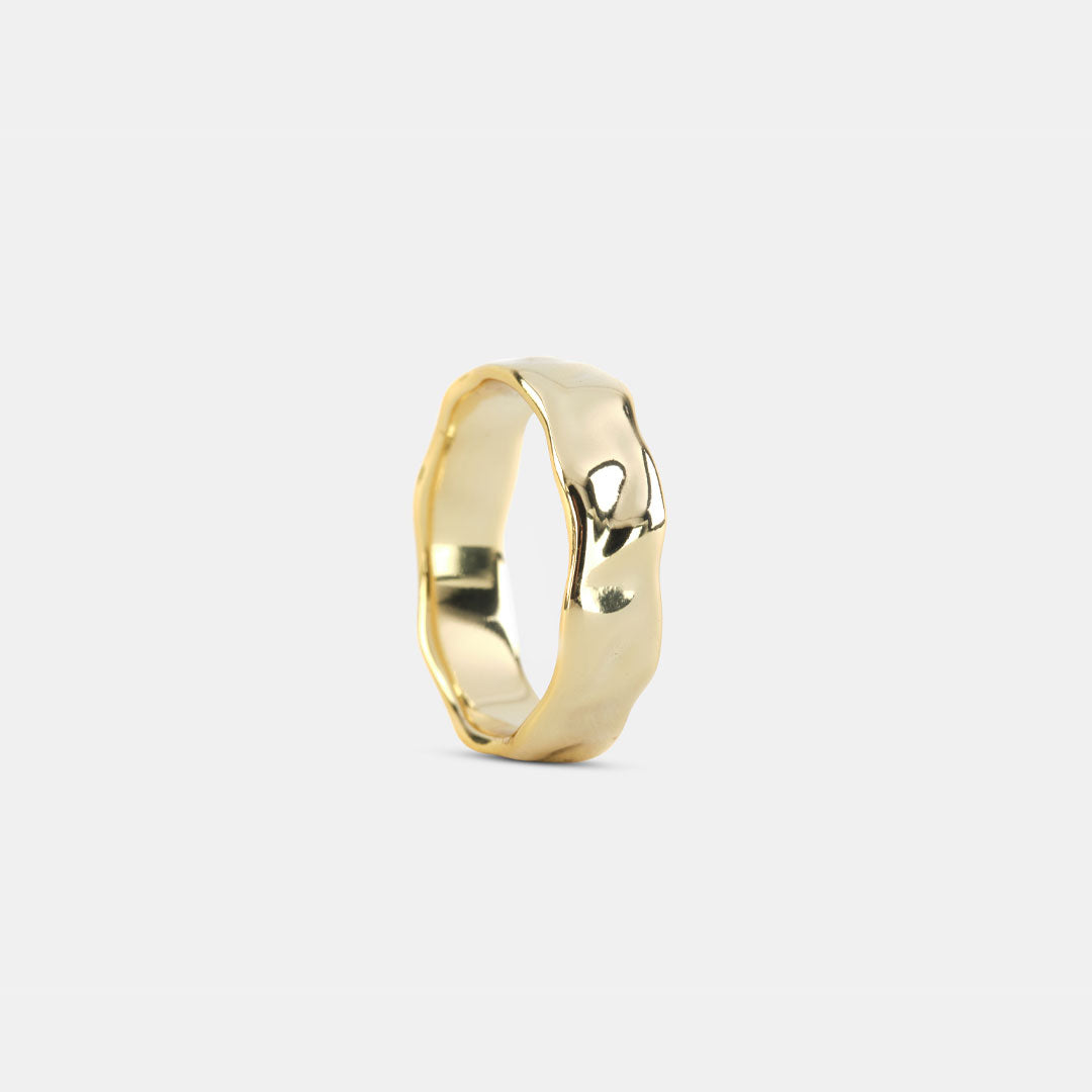 Gold Attrition Ring