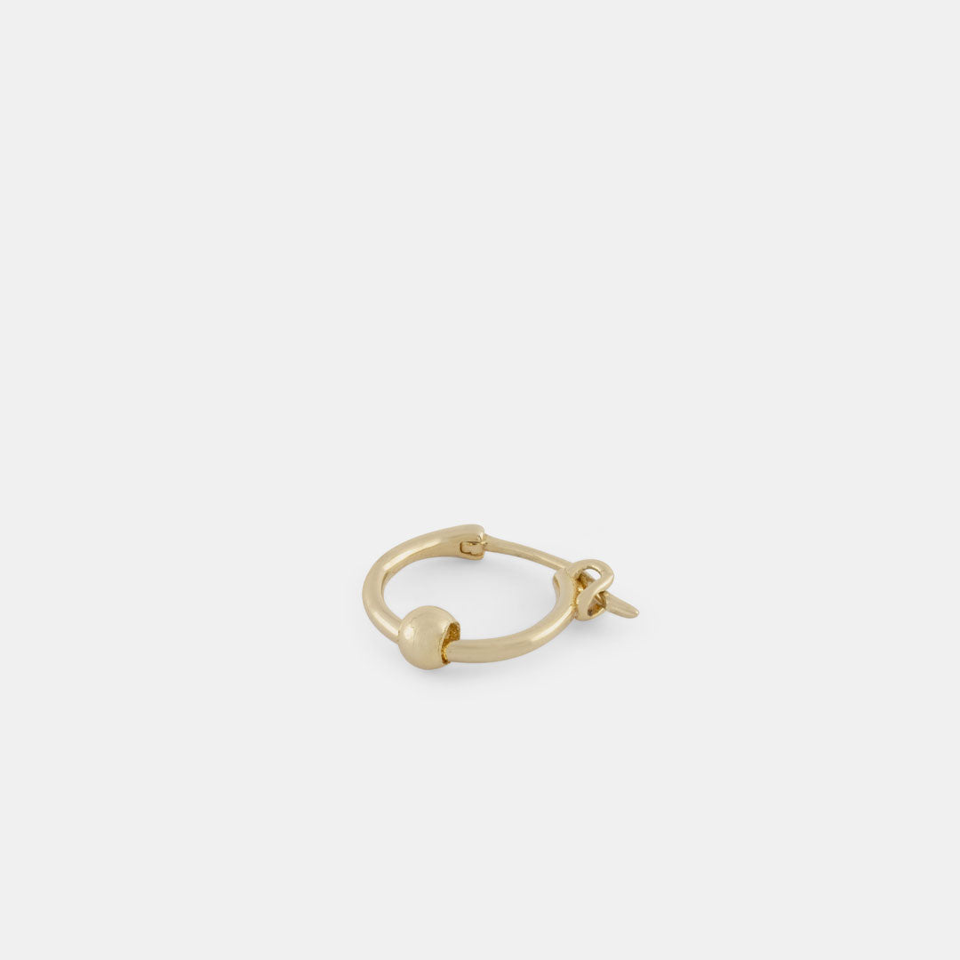 Gold Ball Hoop Earring