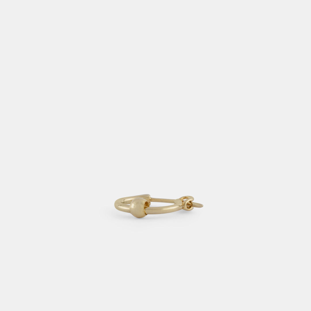 Gold Ball Hoop Earring