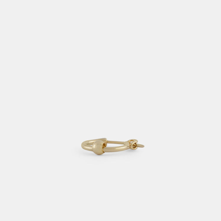 Gold Plated Silver Ball Hoop Earring