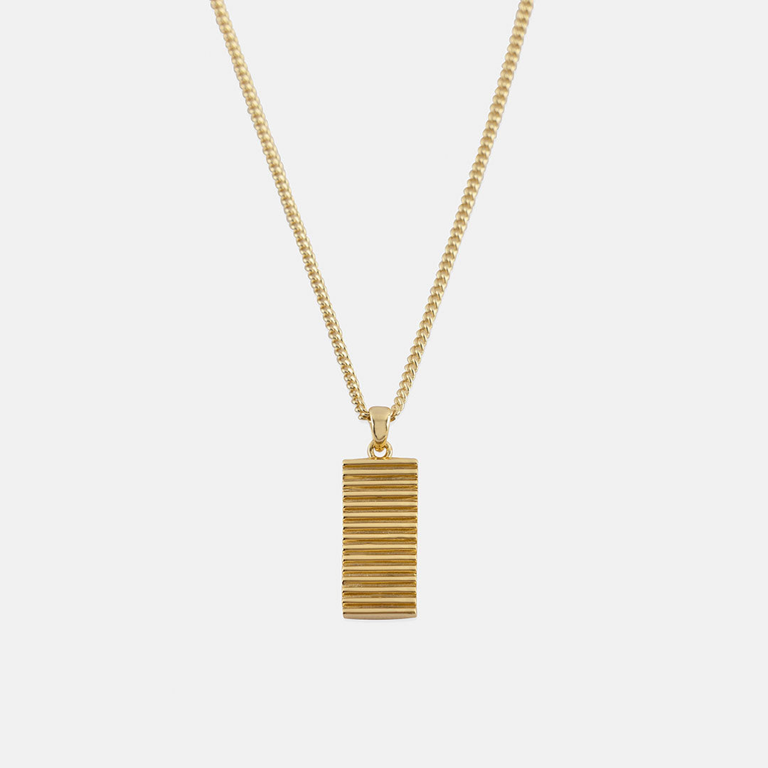 Gold Column Necklace