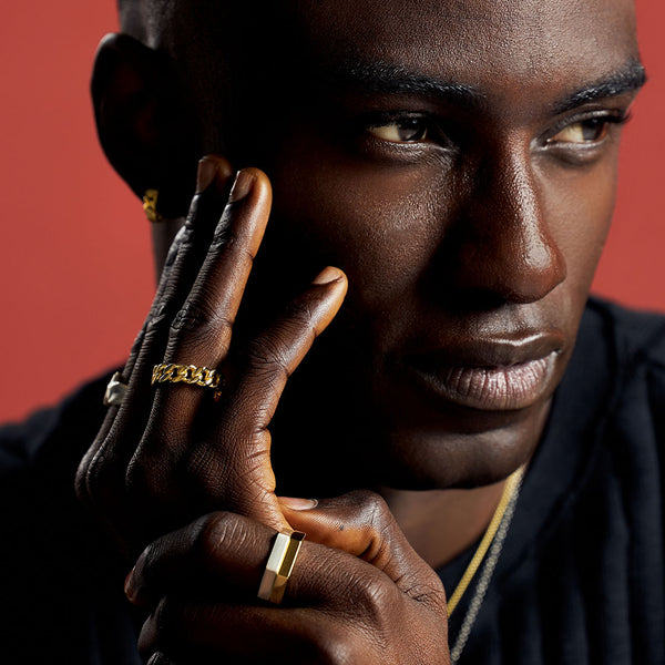 Gold Cuban Link Ring - Serge DeNimes