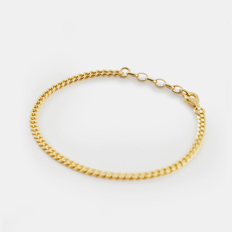 Gold Plated Silver Diamond Cut Bracelet