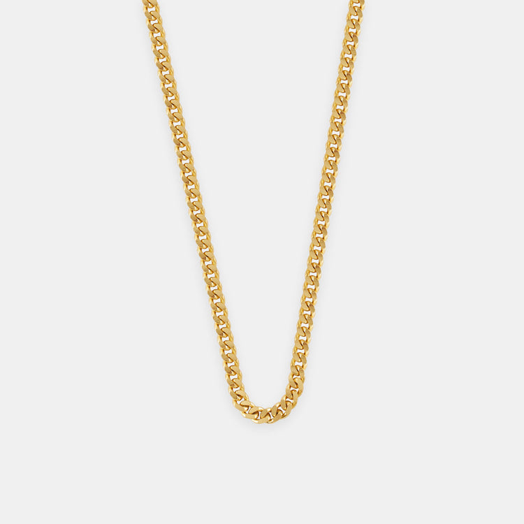 Gold Plated Silver Diamond Cut Chain