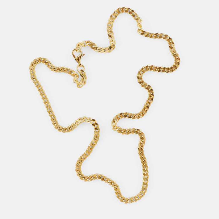 Gold Plated Silver Diamond Cut Chain