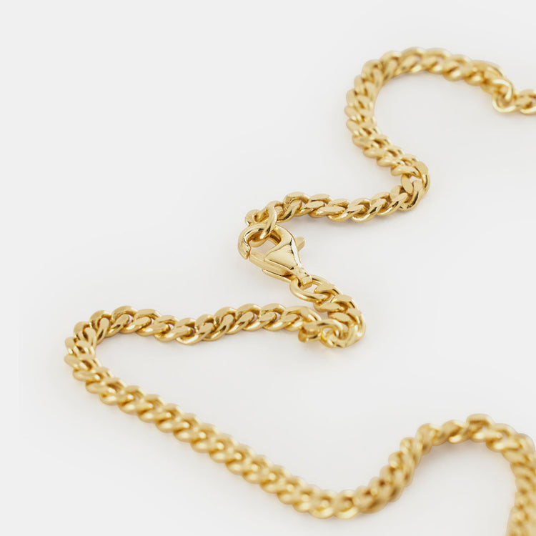Gold Plated Silver Diamond Cut Chain
