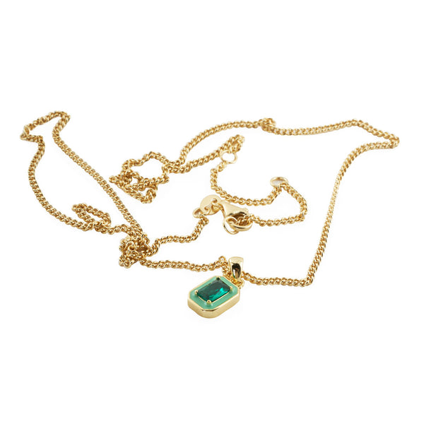 Gold Green Blush Necklace