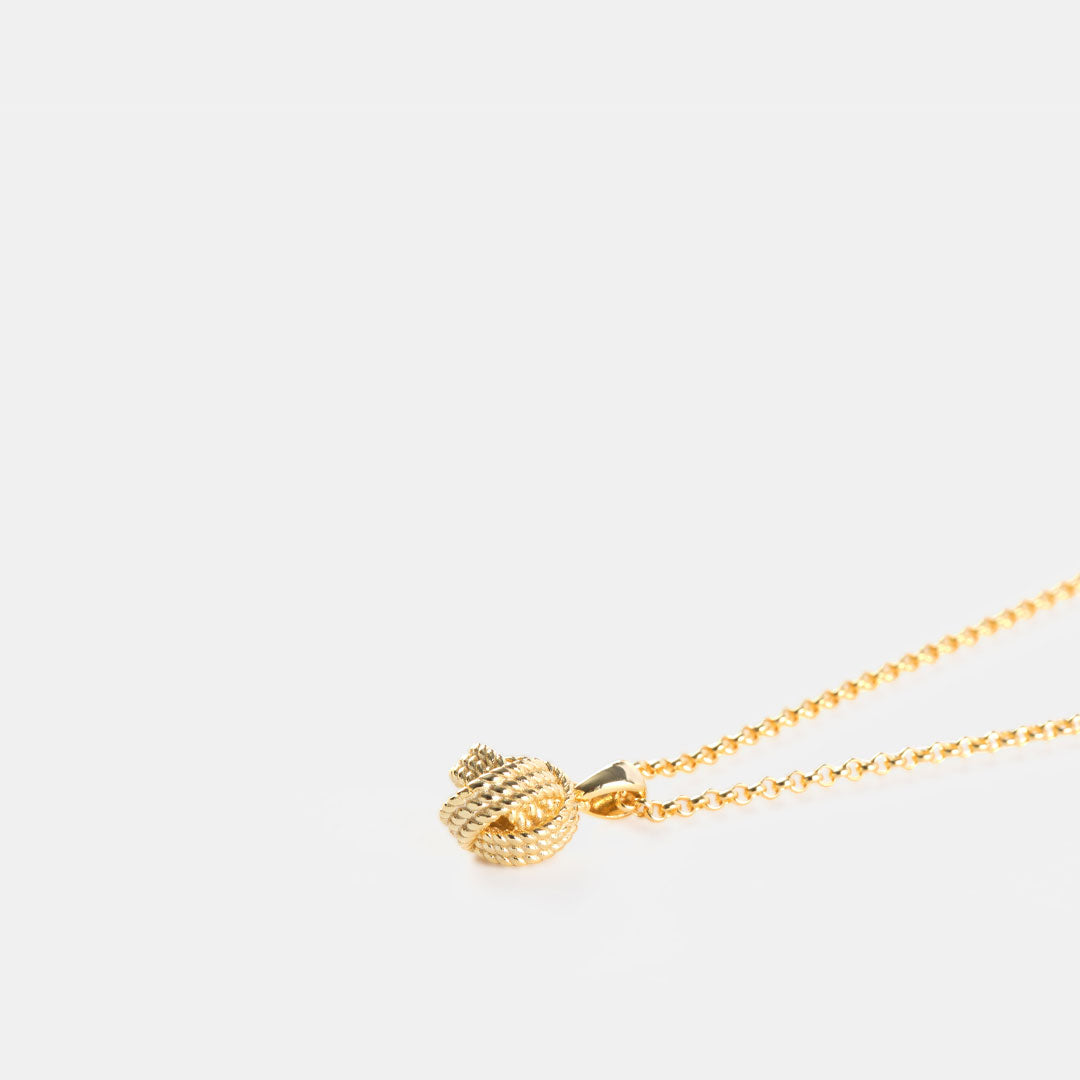 Gold Plated Silver Knot Necklace