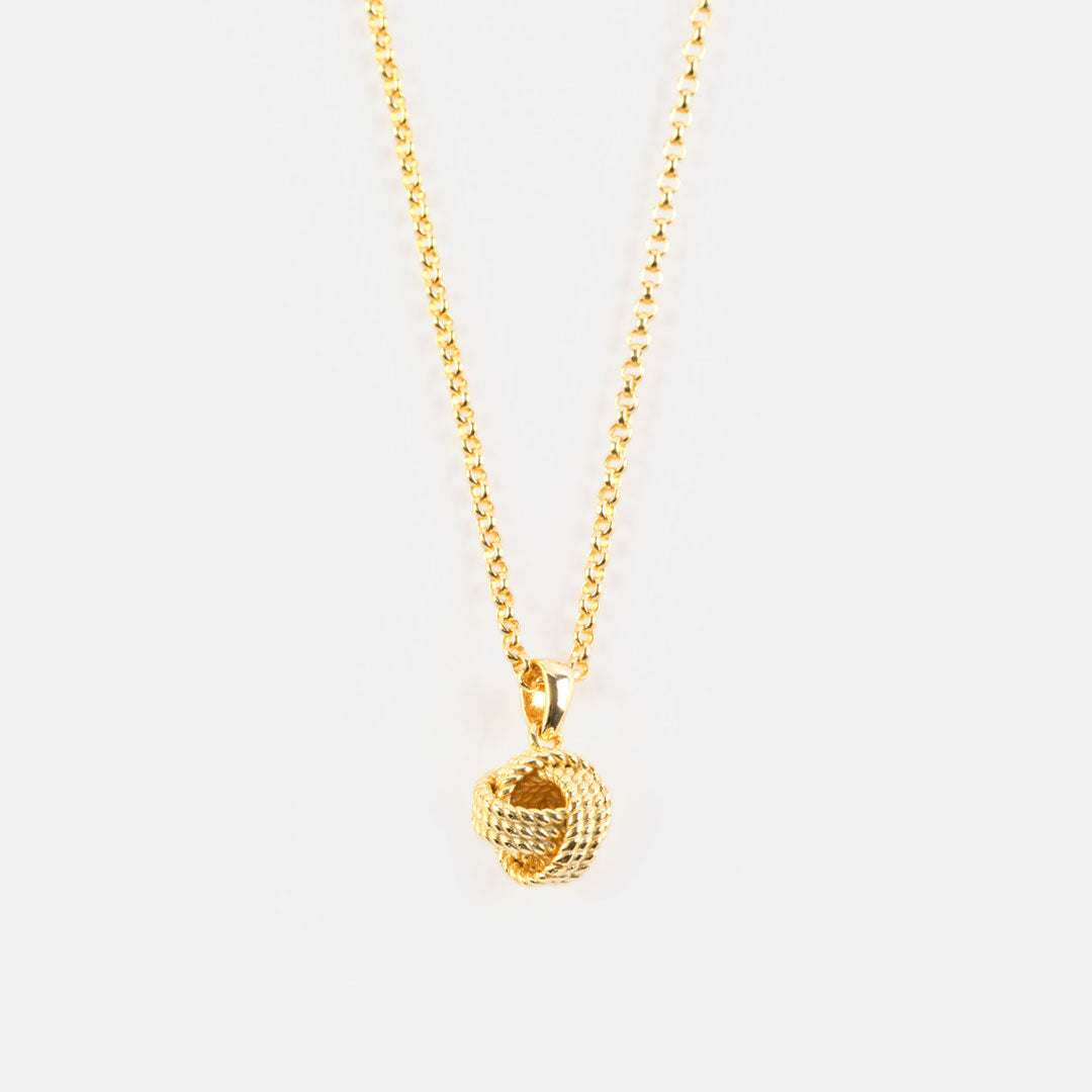 Gold Plated Silver Knot Necklace