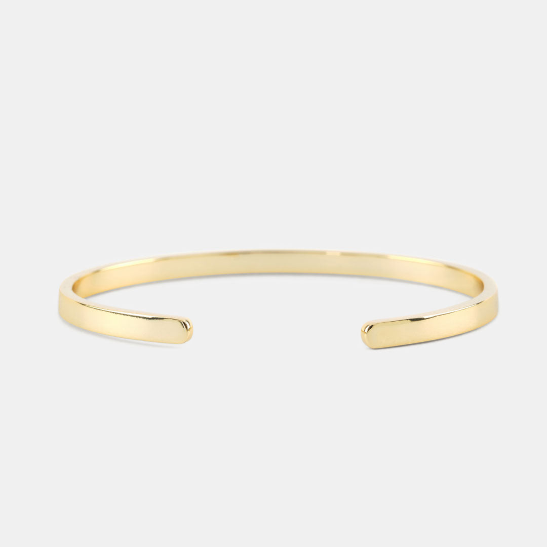 Gold Plated Silver Line Bangle