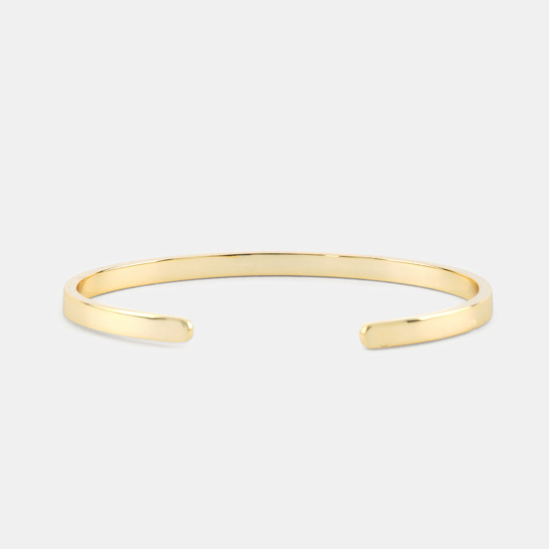 Gold Plated Silver Line Bangle