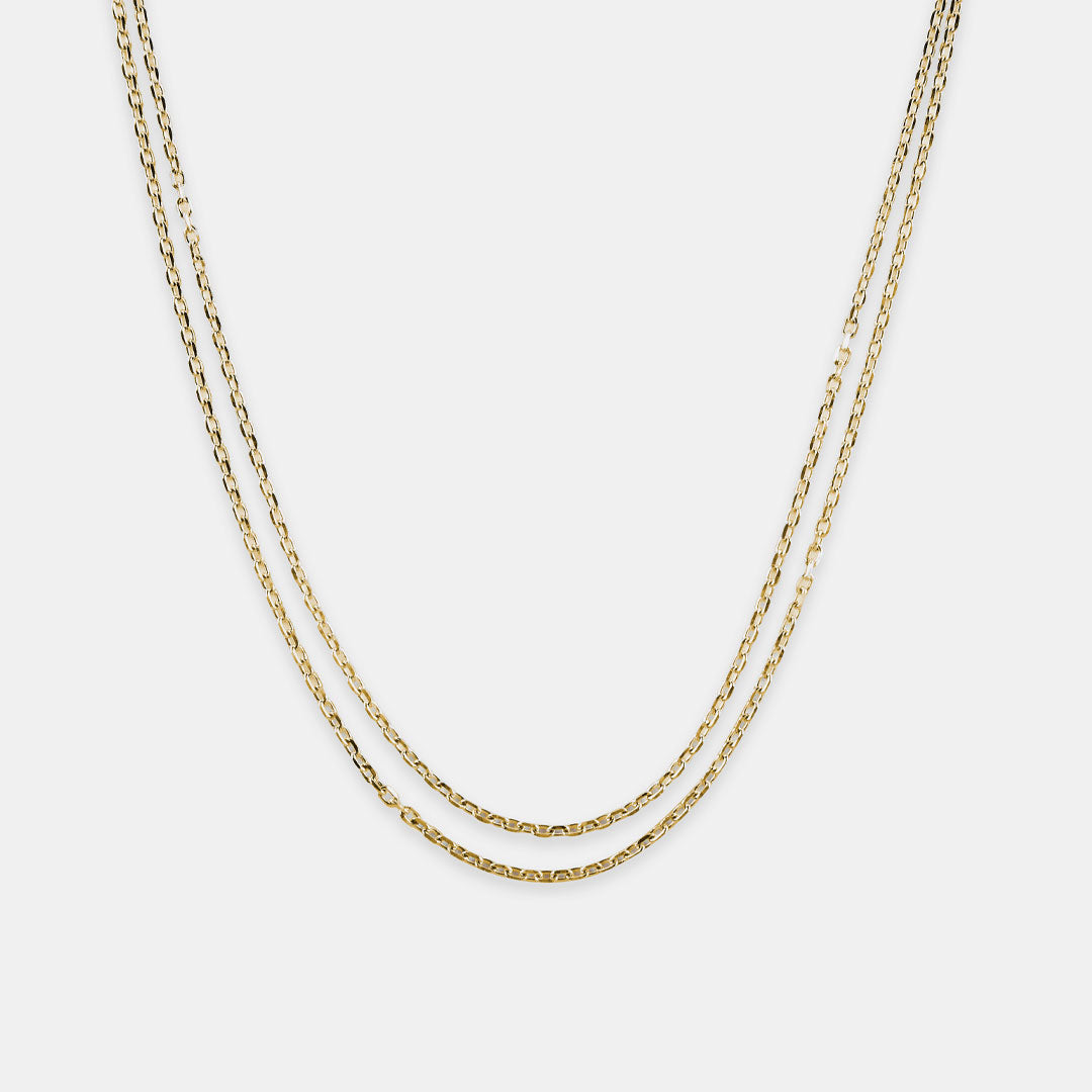 Gold Plated Silver Oval Belcher Chain