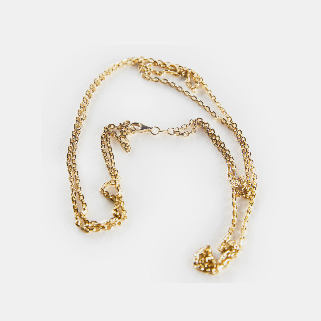 Gold Oval Belcher Chain