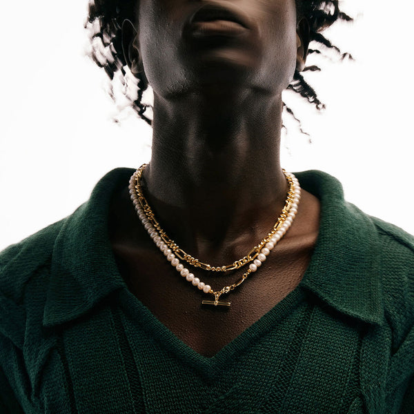 Gold Track Chain Necklace - Serge DeNimes